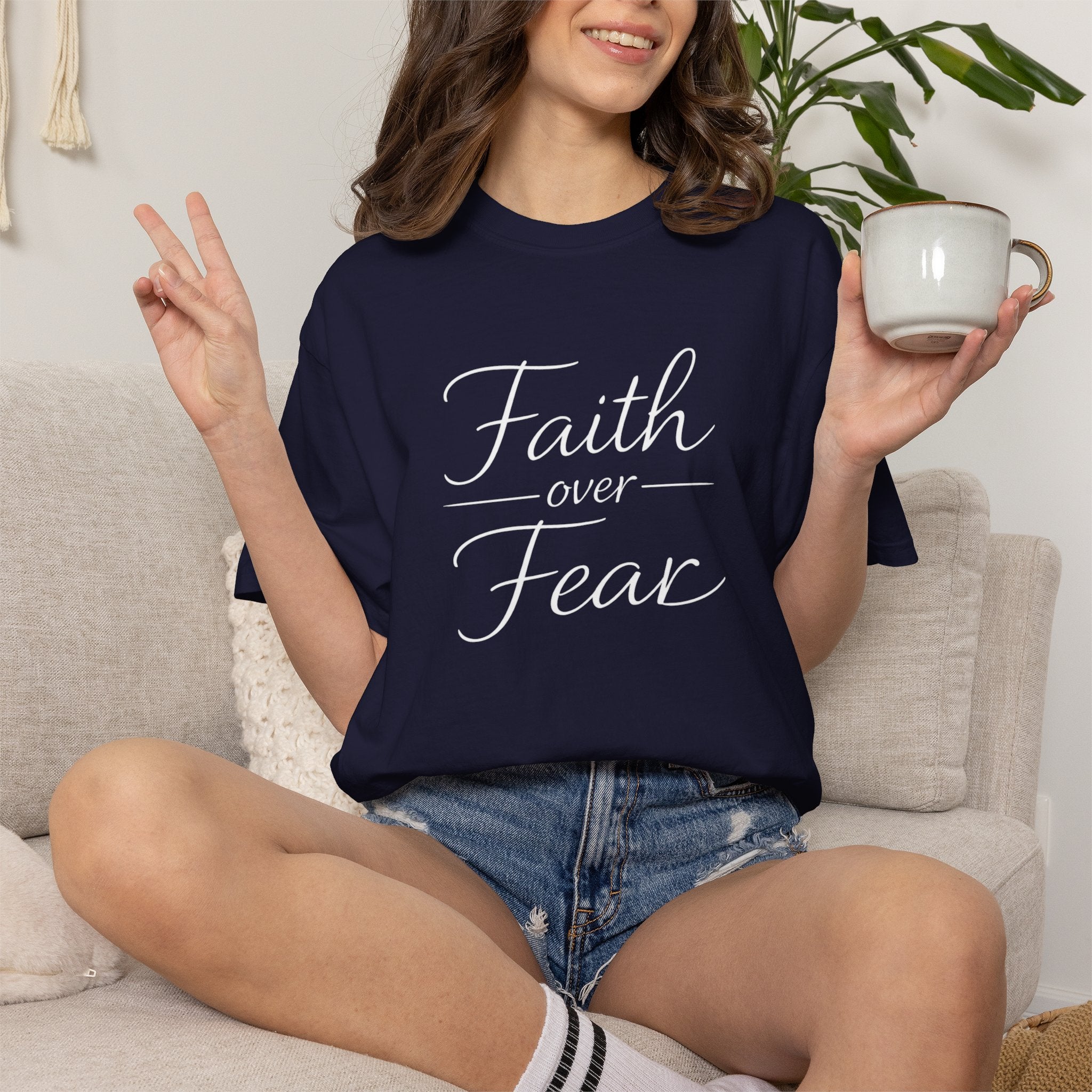 Faith Over Fear T-shirt | Inspirational Christian Scripture Tee