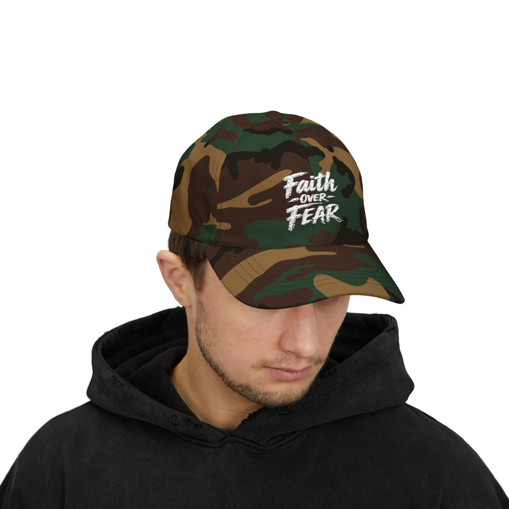Faith Over Fear Embroidered Dad Cap
