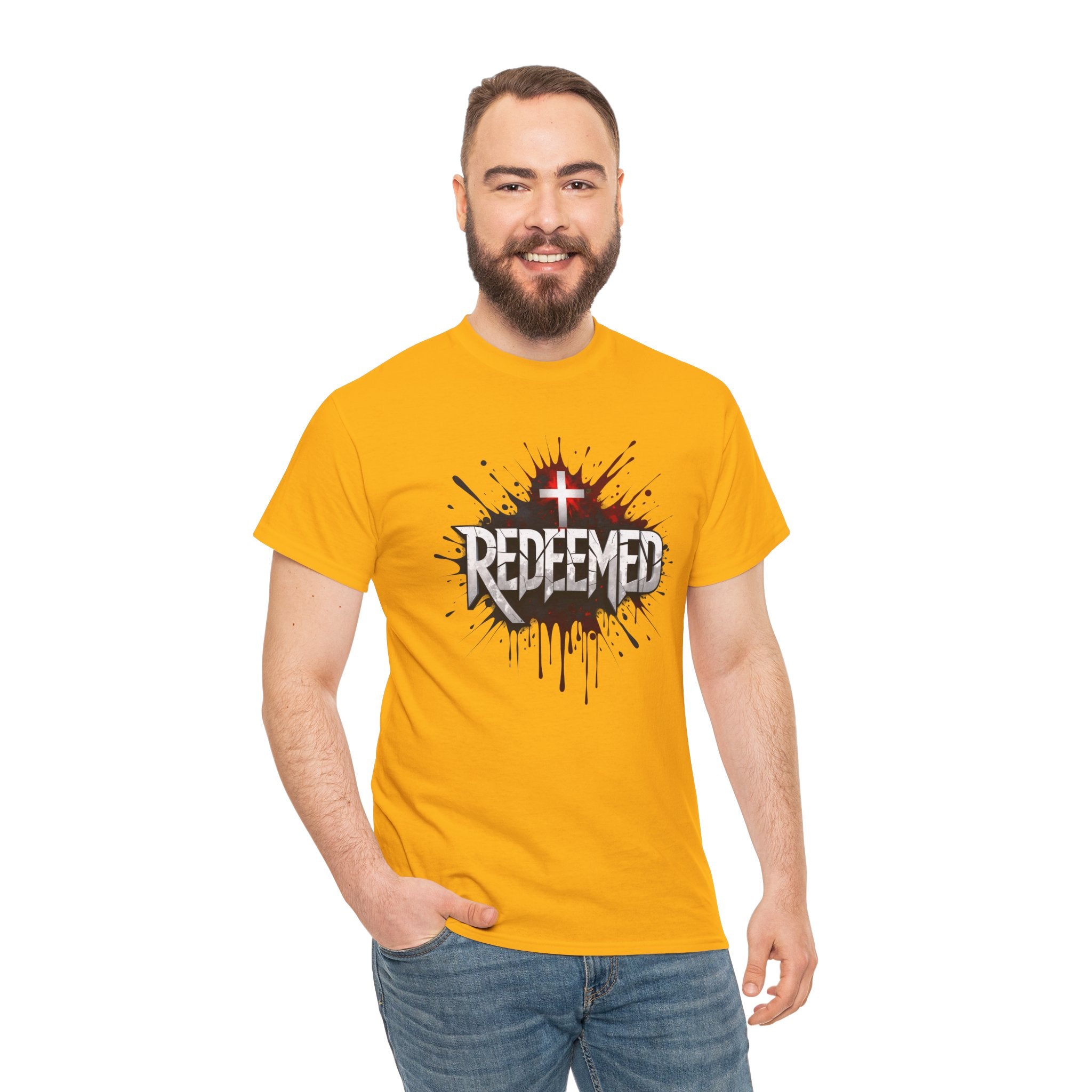 Redeemed Cross T-Shirt — Christian Faith Graphic Tee