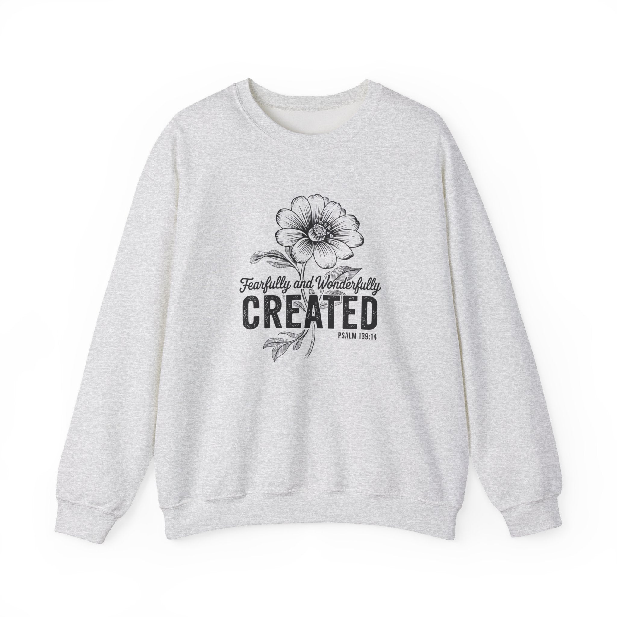 Fearfully and Wonderfully Created Psalm 139:14 Crewneck Sweatshirt