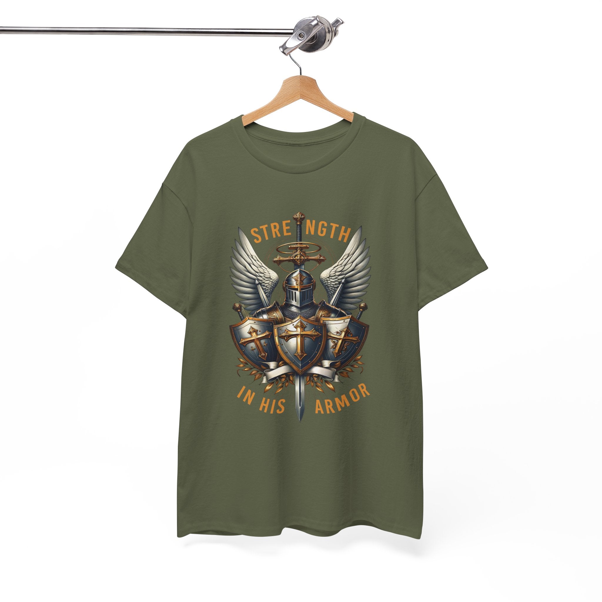 Strength in His Armor Christian Tee