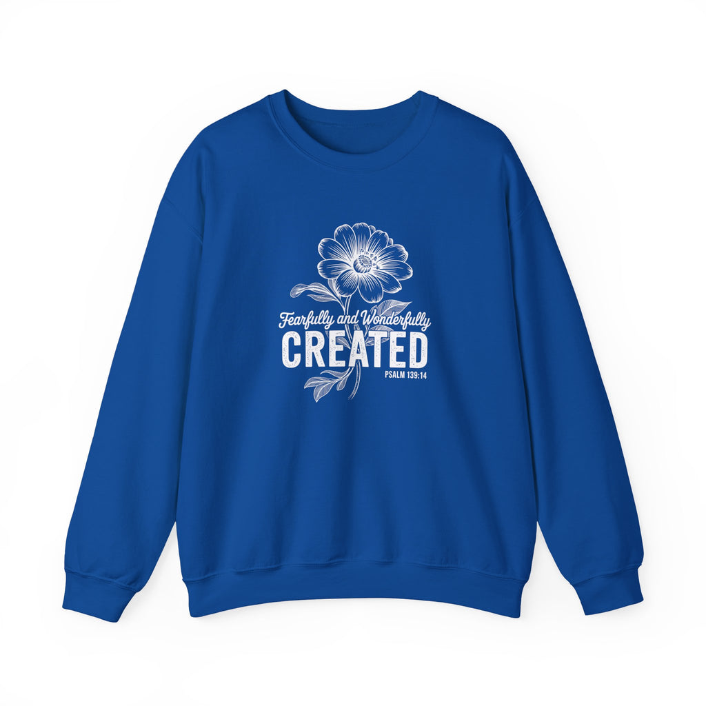 Fearfully and Wonderfully Created Psalm 139:14 Crewneck Sweatshirt