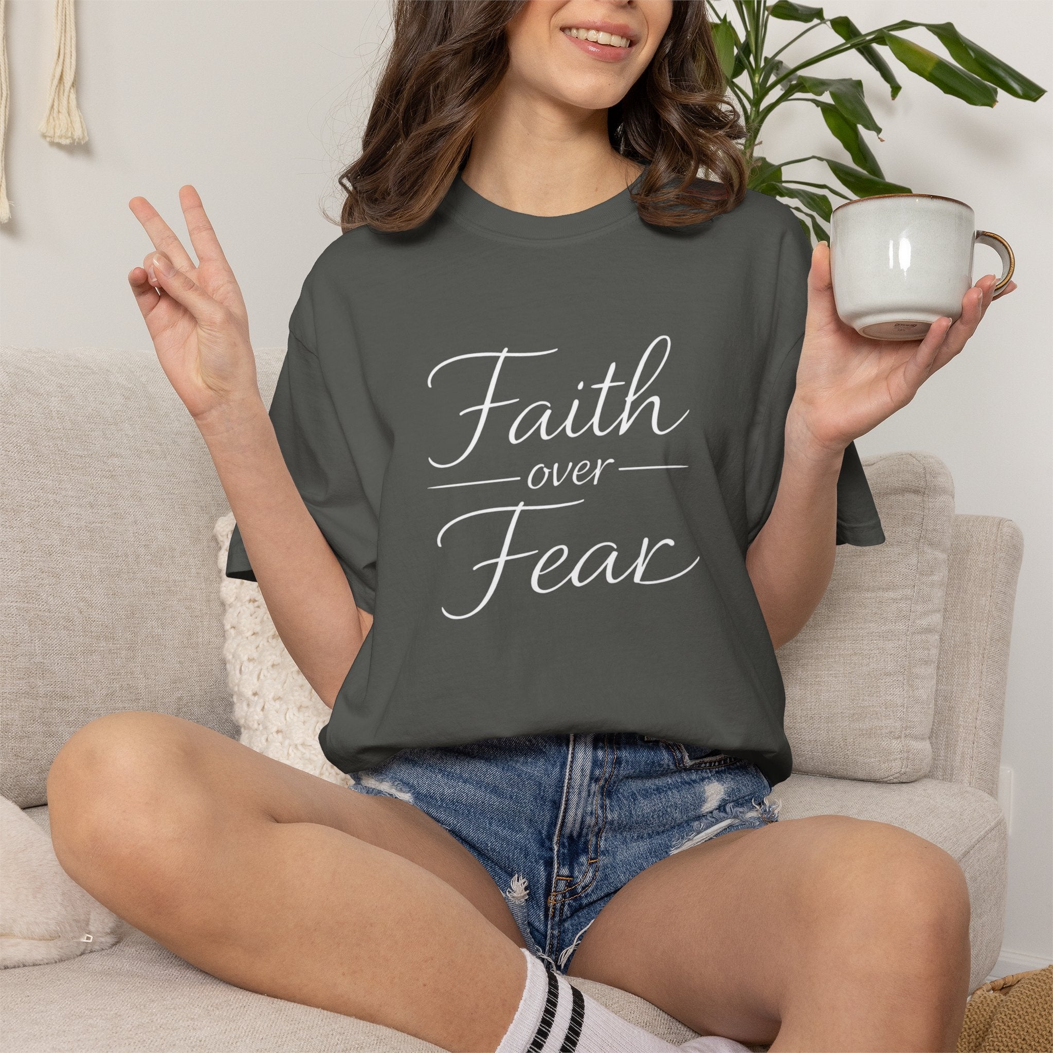 Faith Over Fear T-shirt | Inspirational Christian Scripture Tee