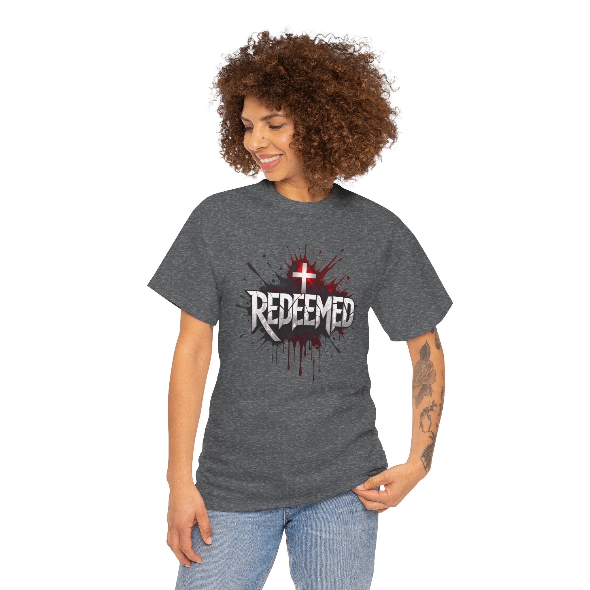 Redeemed Cross T-Shirt — Christian Faith Graphic Tee