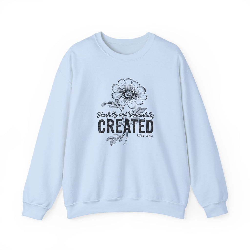Fearfully and Wonderfully Created Psalm 139:14 Crewneck Sweatshirt