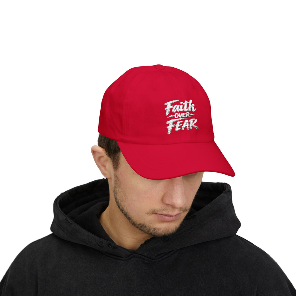 Faith Over Fear Embroidered Dad Cap