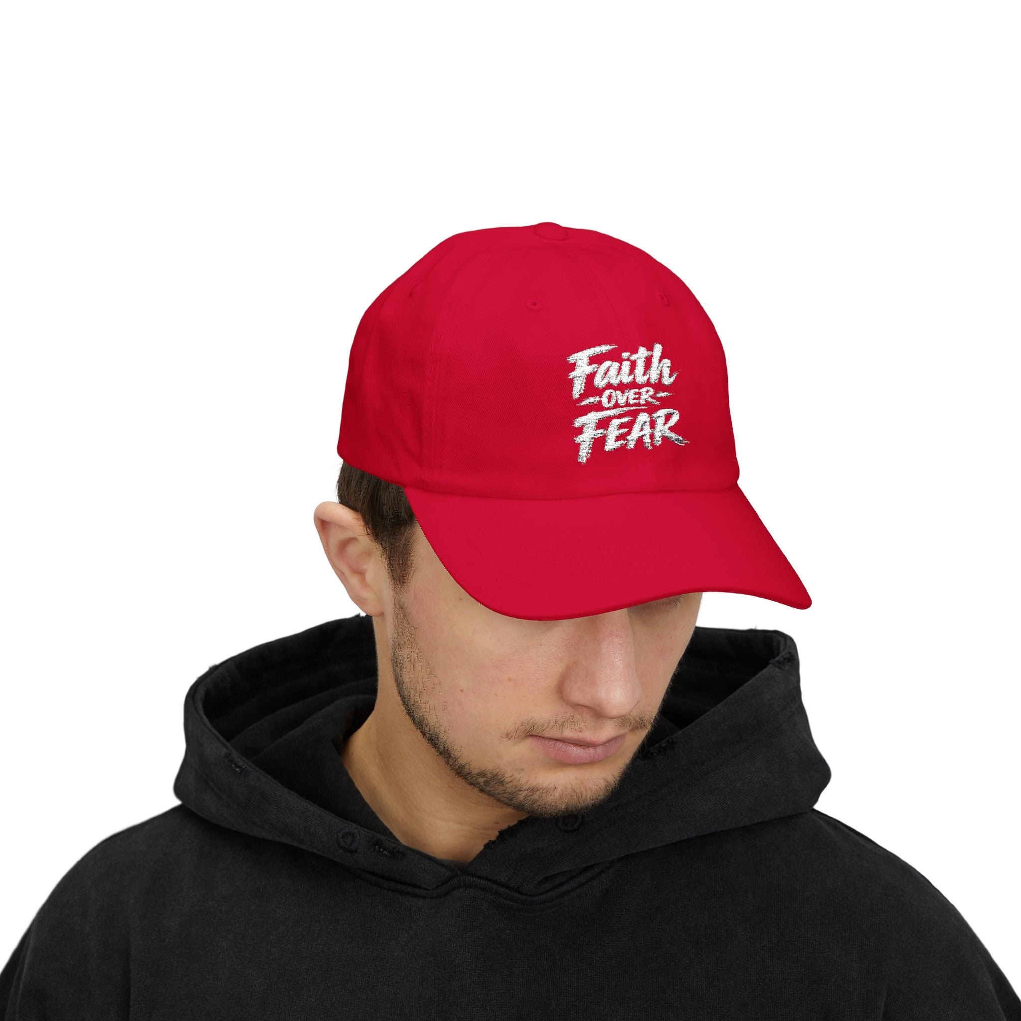 Faith Over Fear Embroidered Dad Cap