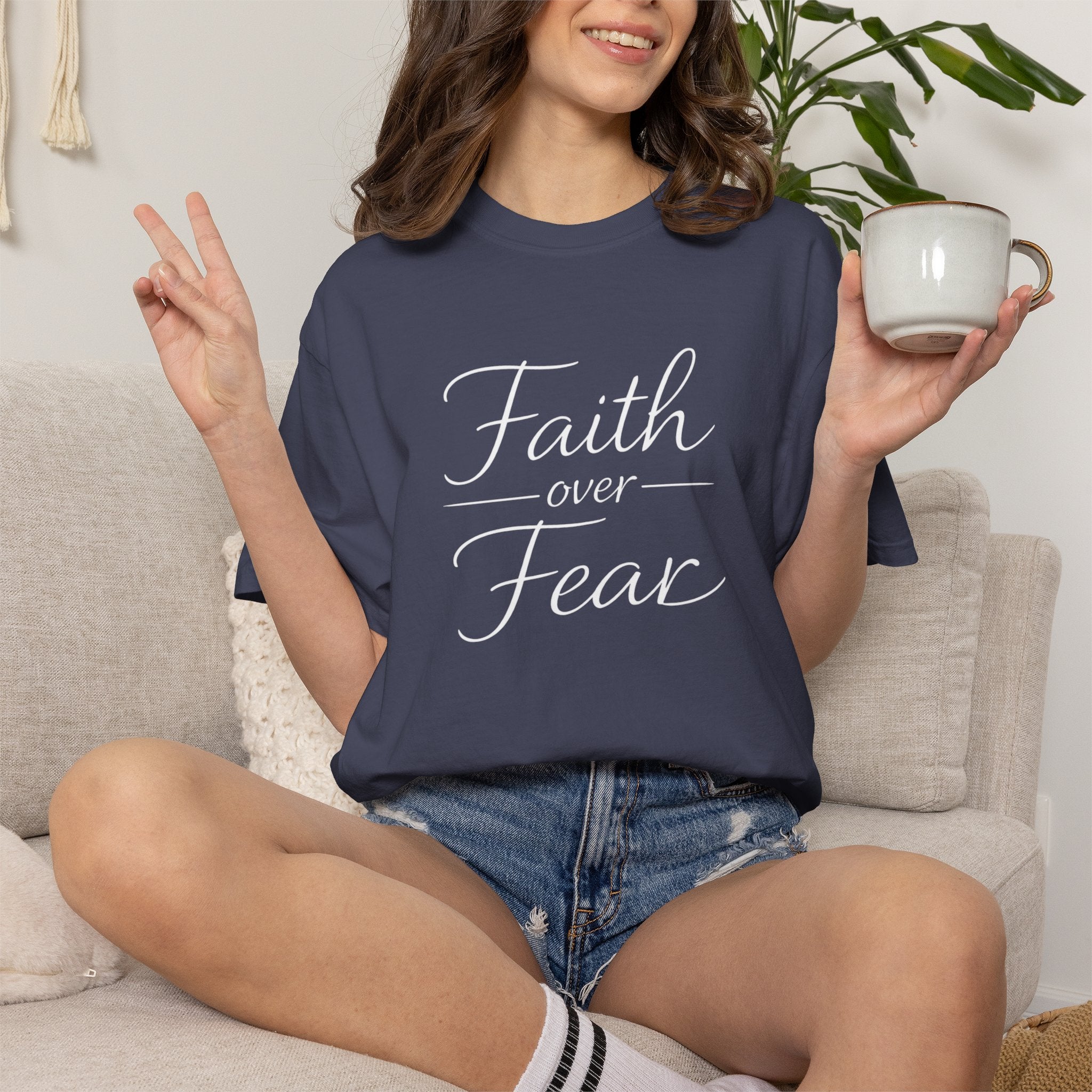 Faith Over Fear T-shirt | Inspirational Christian Scripture Tee