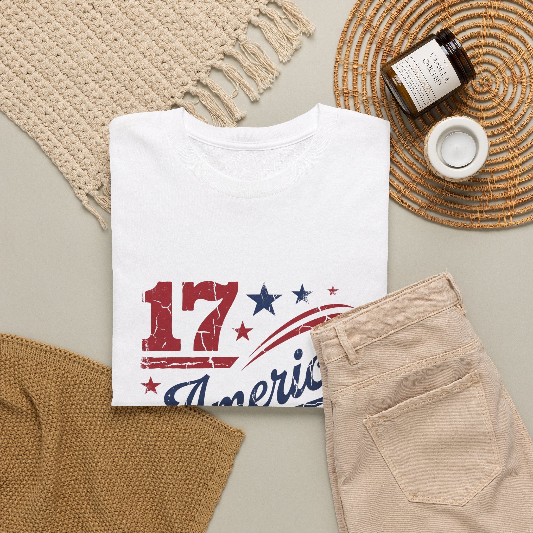 America 1776 "Land of the Free" Patriotic T-Shirt