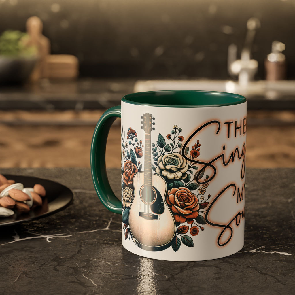 Then Sings My Soul Floral Acoustic Guitar Mug (11oz)