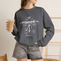 CrossFit Cross Graphic Sweatshirt | Barbell, Kettlebell, Bible Verse