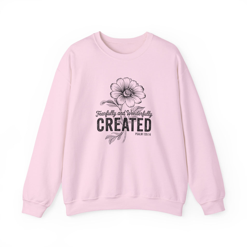 Fearfully and Wonderfully Created Psalm 139:14 Crewneck Sweatshirt