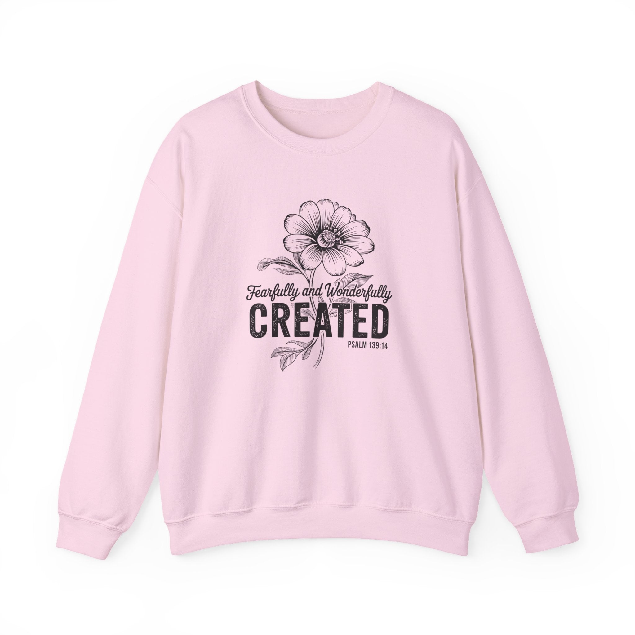 Fearfully and Wonderfully Created Psalm 139:14 Crewneck Sweatshirt