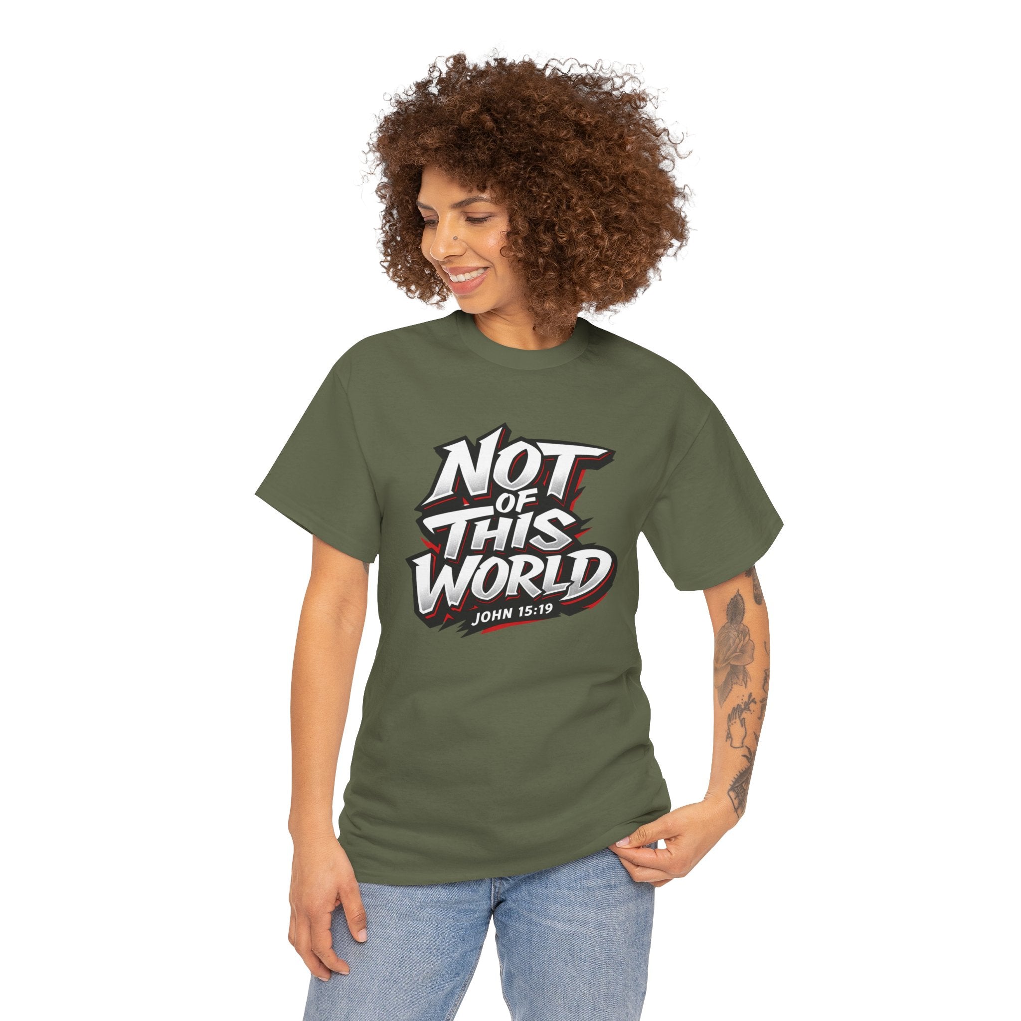 Not of This World T-Shirt | Christian Scripture John 15:19 Tee