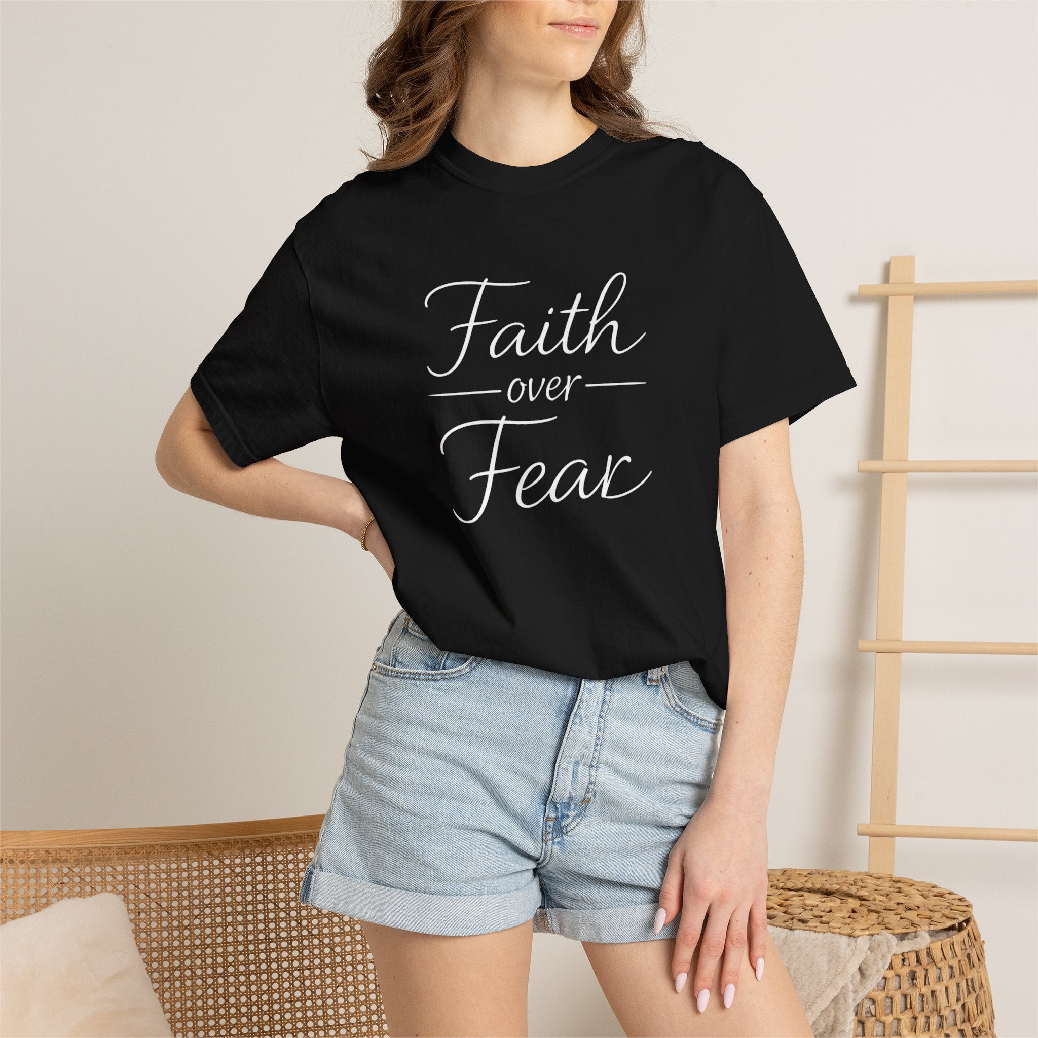 Faith Over Fear T-shirt | Inspirational Christian Scripture Tee