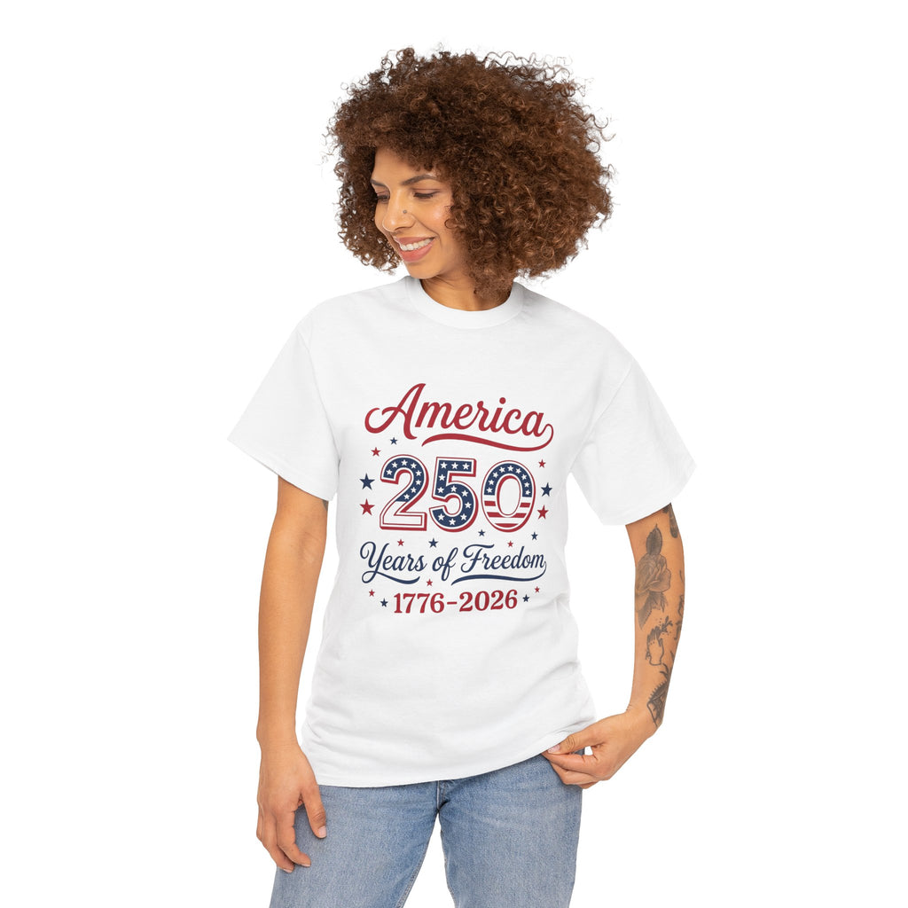 America Eagle T-Shirt — 'Freedom Liberty, Home of the Brave' Patriotic Tee