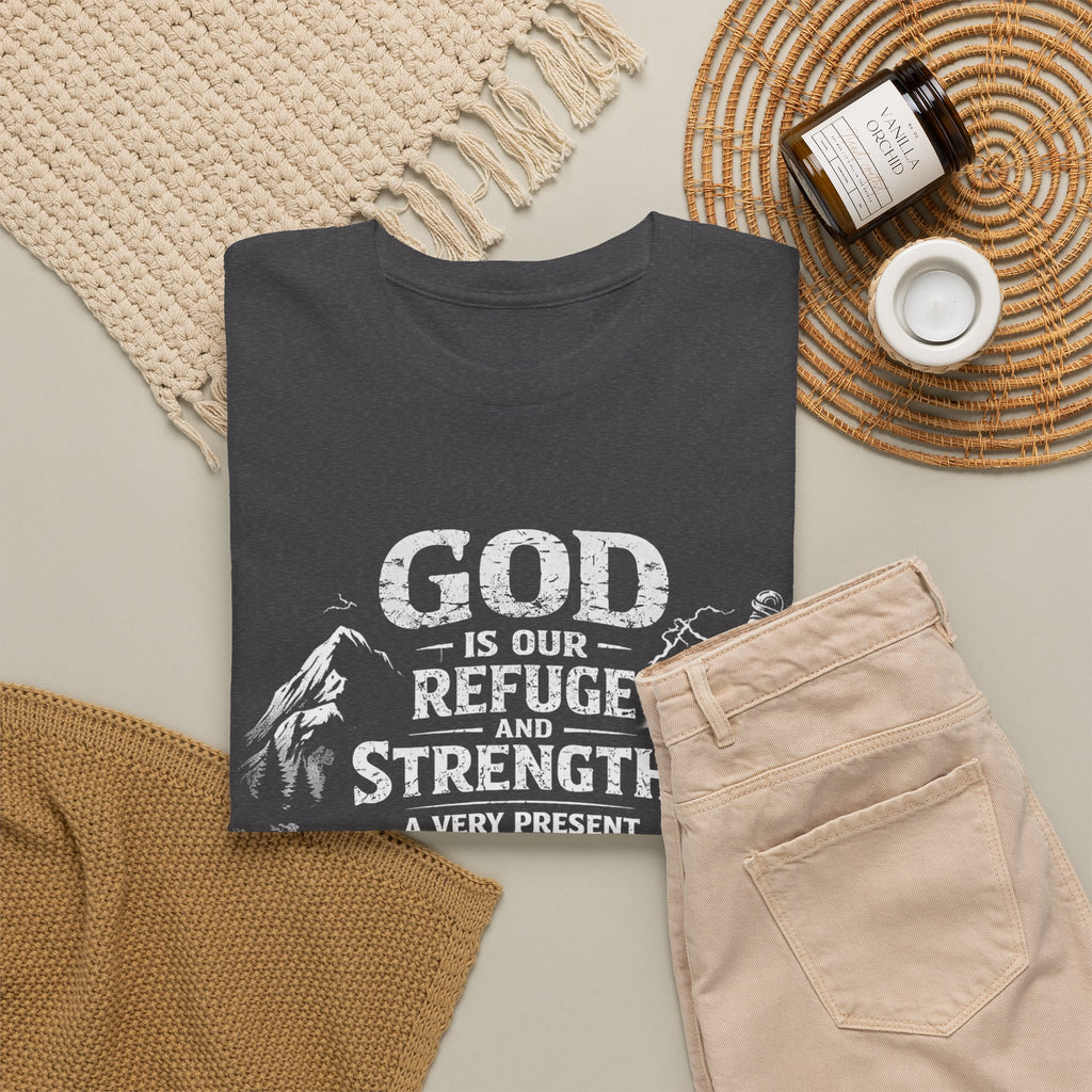 Psalm 46:1 Christian Tee | God Is Our Refuge and Strength Shirt