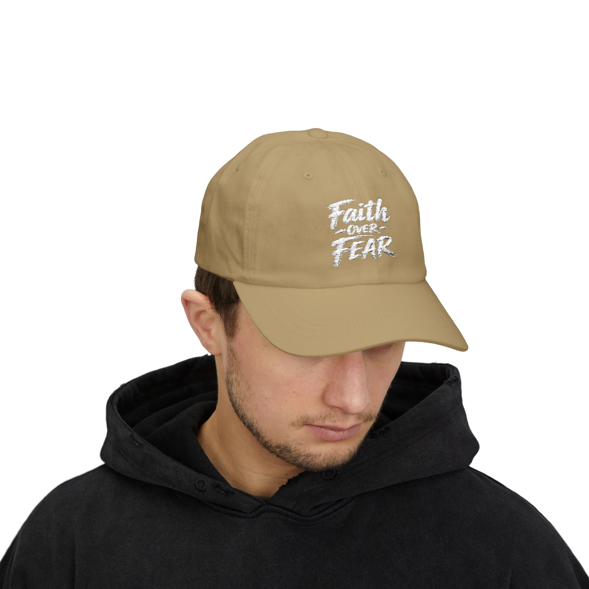 Faith Over Fear Embroidered Dad Cap