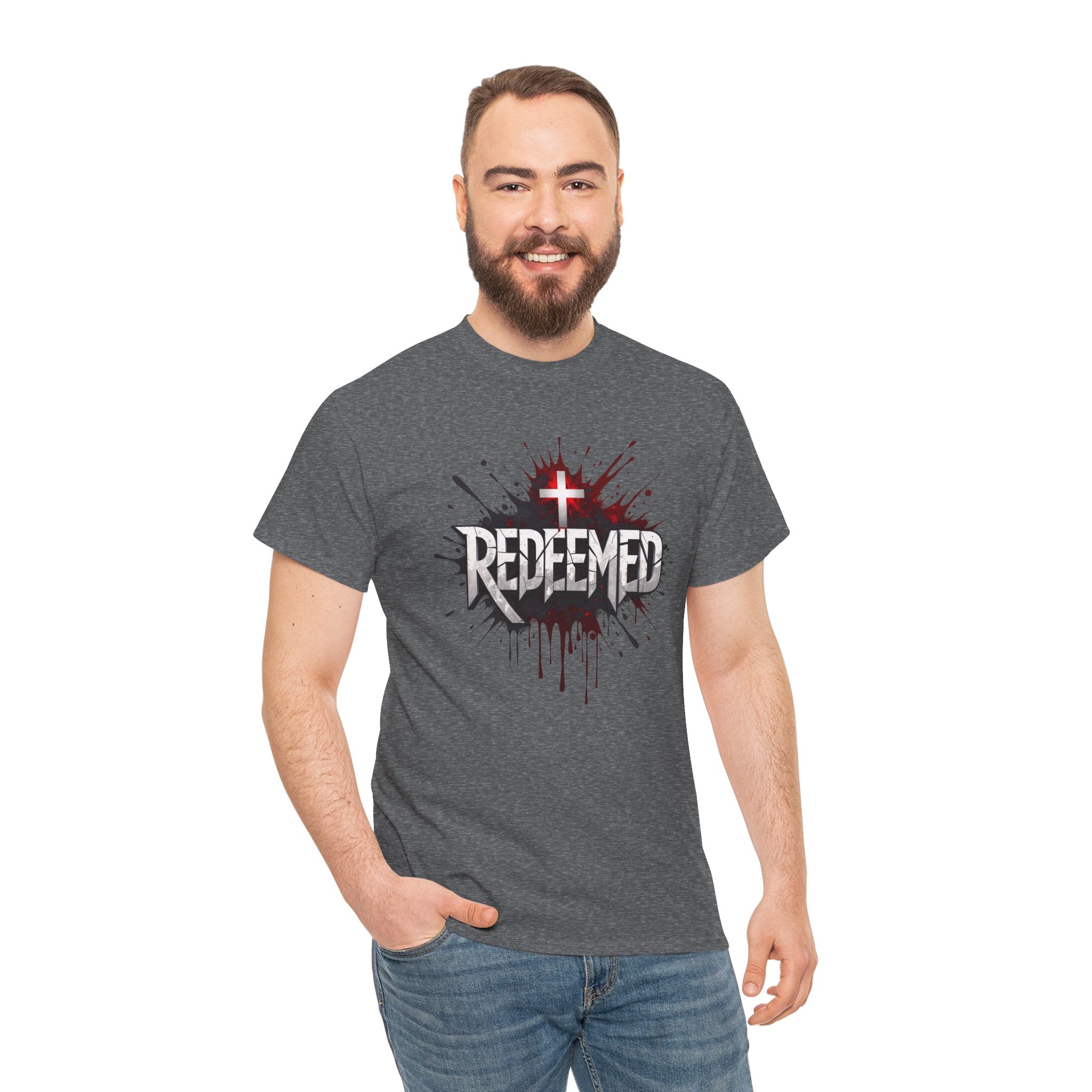 Redeemed Cross T-Shirt — Christian Faith Graphic Tee
