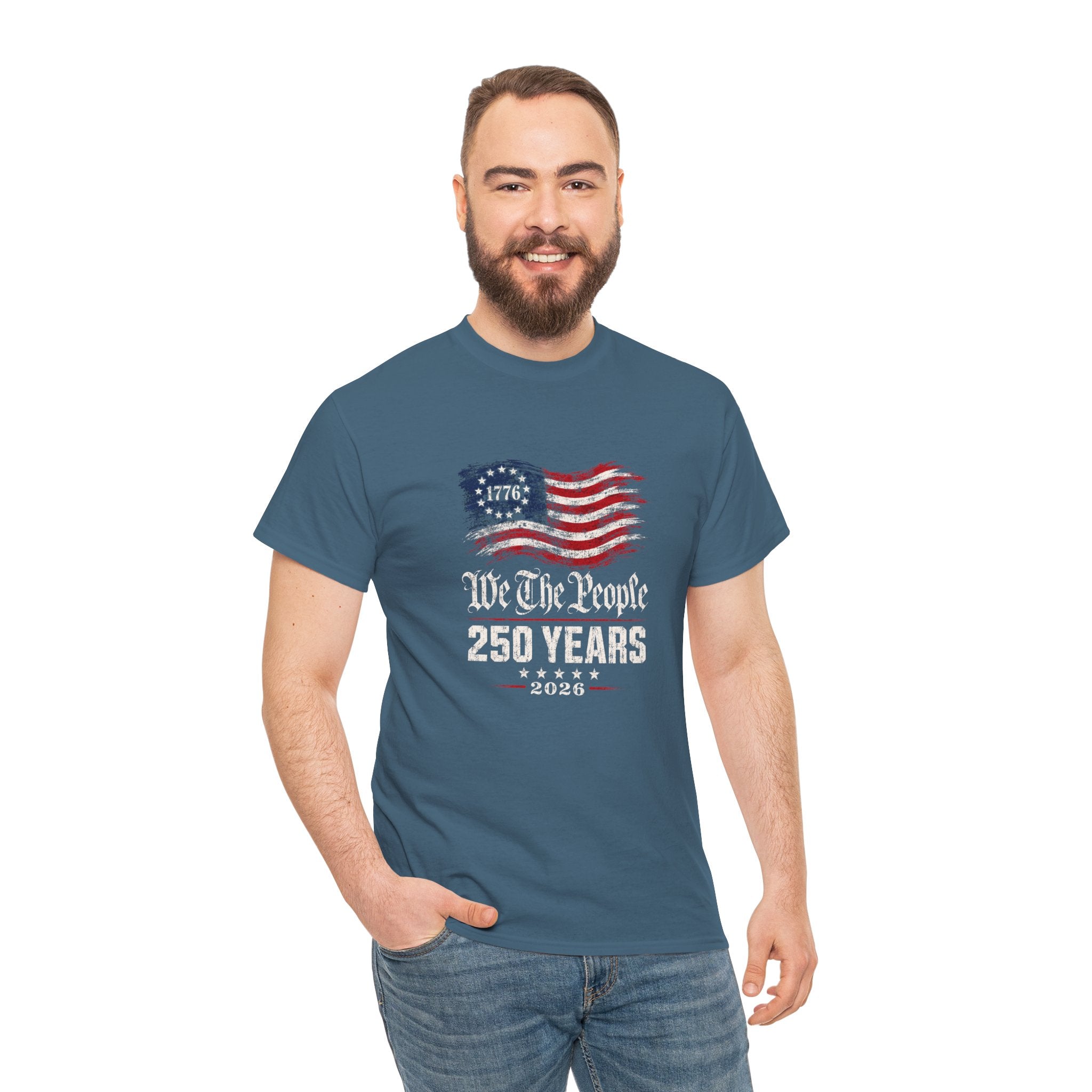 We The People 250 Years T-Shirt - 1776 American Flag Patriotic Tee (2026 Bicentennial)