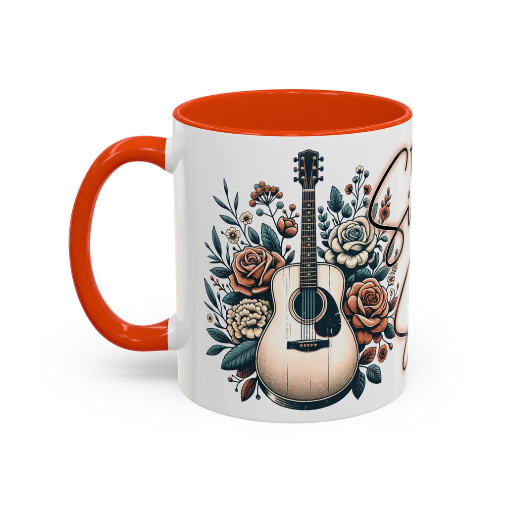 Then Sings My Soul Floral Acoustic Guitar Mug (11oz)